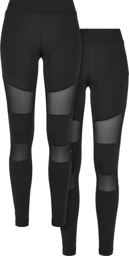 Urban Classics - Ladies Tech Mesh 2-pack Sportlegging - 5XL - Zwart