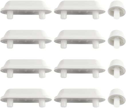 WC-bril buffers - Toiletdeksel pads - Geluid dempen - Schokabsorberend - 12 stuks - Wit