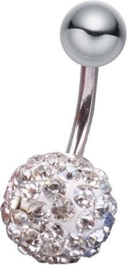Fako Bijoux® - Navelpiercing - Disco Dots - Wit
