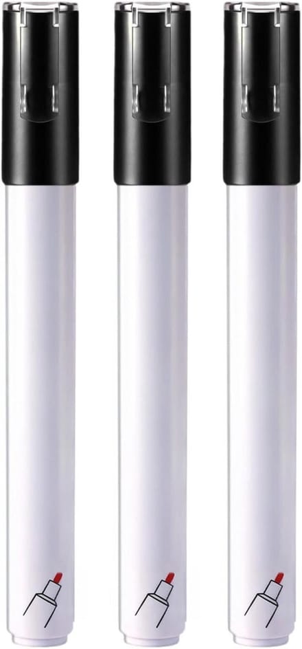Restauratie Verf Pen - Steen Marker - Inscripties Herstellen - Sneldrogend Waterdicht - 3 Stuks - Zwart