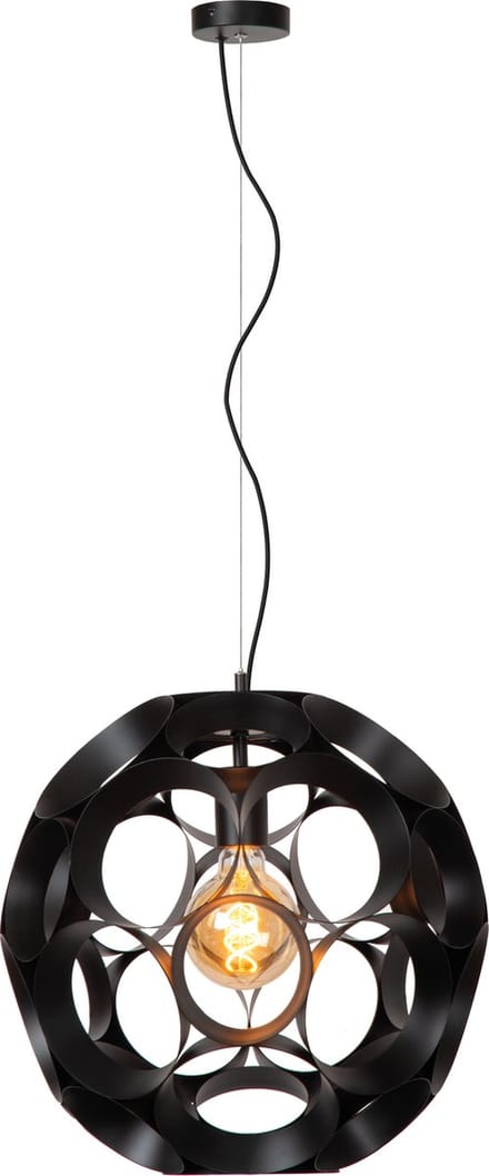 Lucide HANNELORE - Hanglamp - Ø 40 cm - 1xE27 - Zwart