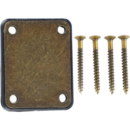 Elektrische Gitaar Halsplaat Bas Versterkend Metalen Accessoires 4 Gaten met Schroeven brown