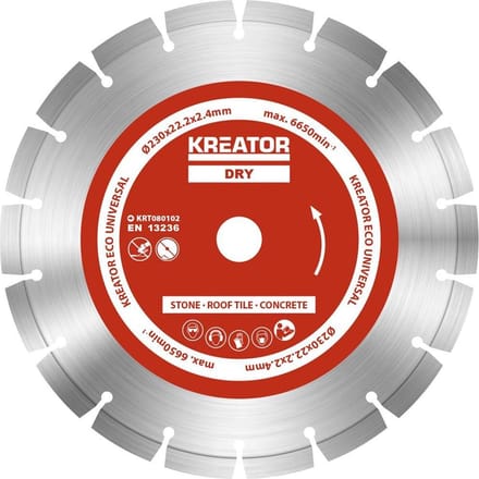 Kreator  KRT080102 Diamantschijven set – Ø230MM – universeel – 3 stuks