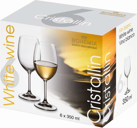 Bohemia Wijnglazen kristal 350ml per 6