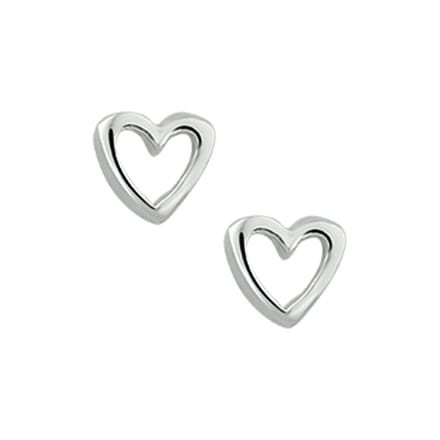 Glams oorknoppen hart - Zilver