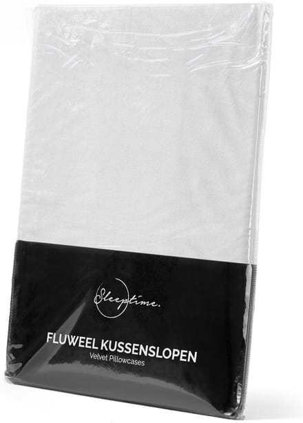 Sleeptime Velvet 2 in 1 kussenslopen Wit 60 x 70