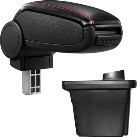 Armsteun Hyundai i30 2007-2012 kunstleer zwart rood stiksel