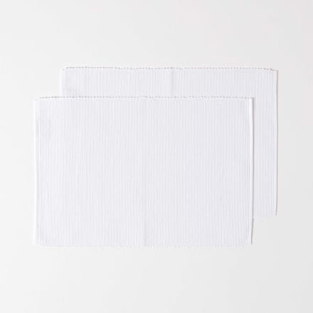 Homescapes witte placematset van 2 – 100% katoen, 33x50 cm