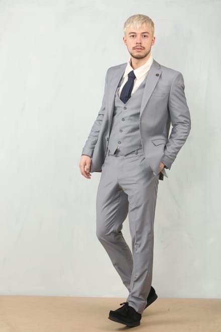 Heren Grijs 3-delig Formeel Klassiek Prom Suit Werkkleding