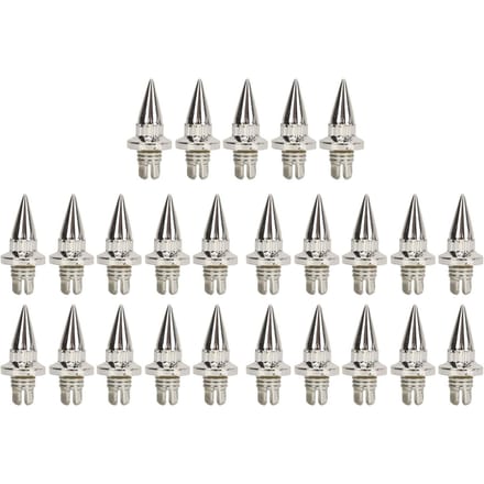 25 stuks Wielvelg Klinkmoer Stijlvolle Look Eenvoudige Installatie Spiked Wielvelg Rand Klinkmoer voor Wielen zilver