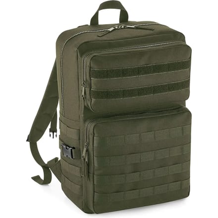 BagBase MOLLE Tactical 25L Backpack BG848 - Military Green - 30 x 45 x 22 cm