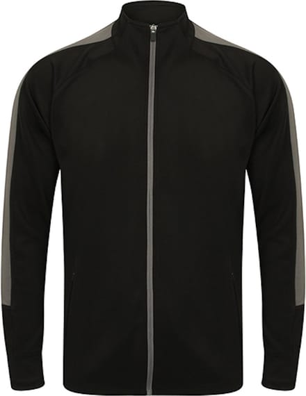 Unisex Tracksuit-top met ritssluiting Black/Gunmetal - M
