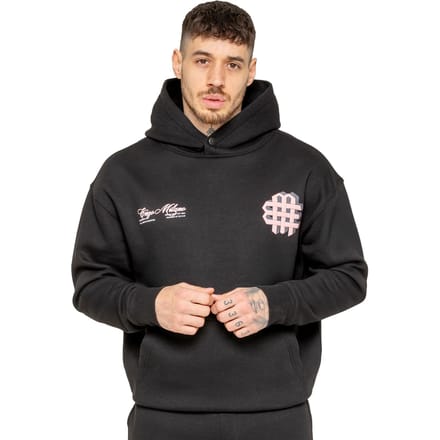 Enzo Milano Heren Oversized Bedrukte Hoodie