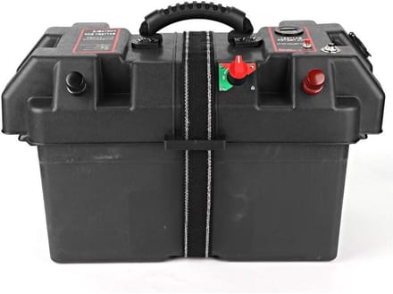 Motor Accubak - Power Station - Boot Energie - Ingebouwde Batterijmeter - Groep 24/27 - Zwart