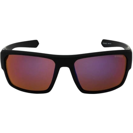Guess Heren Wrap Spiegel Zonnebril (Zwart / Rook)