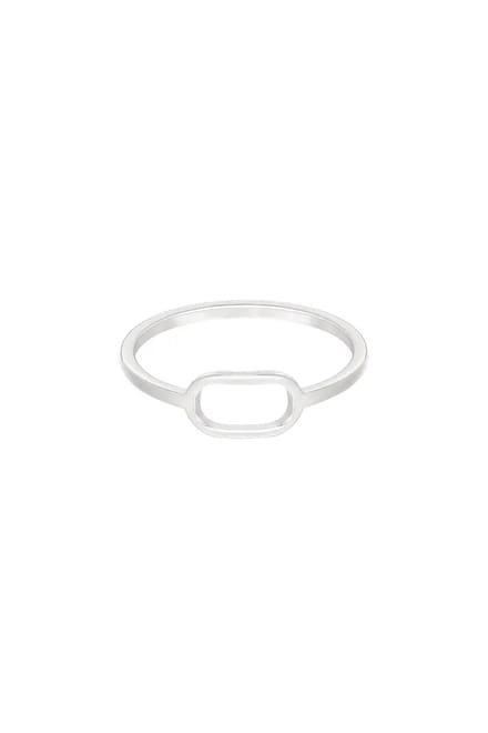 Yehwang - Dames ring - Maat 18 - stainless steel - Zilverkleurig
