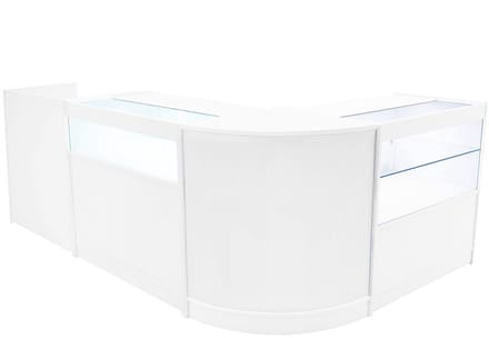 Gravity led-winkelbalieset - wit - 90x60x90 & 60x60x90 - gehard glas