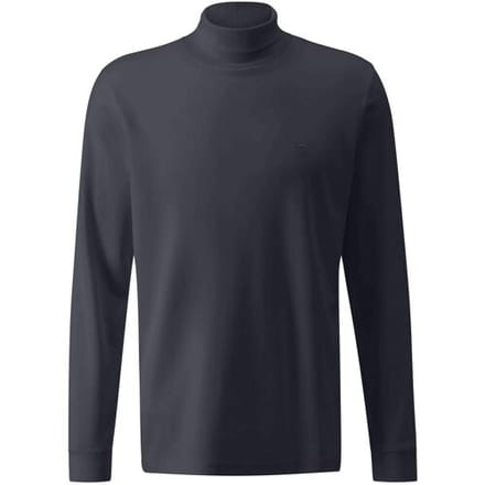 Fynch-Hatton T-Shirt Rollneck Interlock Longsleeve Navy / male