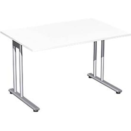 Bureautafel PALENQUE, C-poot, rechthoek, B 1200 x D 800 x H 720 mm, wit