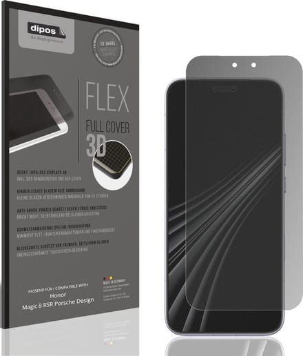 dipos FLEX – Matte Privacy Screenprotector geschikt voor Honor Magic 8 RSR Porsche Design | Volledige Schermbescherming | Case-Friendly