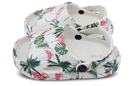 ATTREZZO® Slippers - Badslippers - Klompen - Clogs - Kinderen - Maat 32-33 - Flamingo's