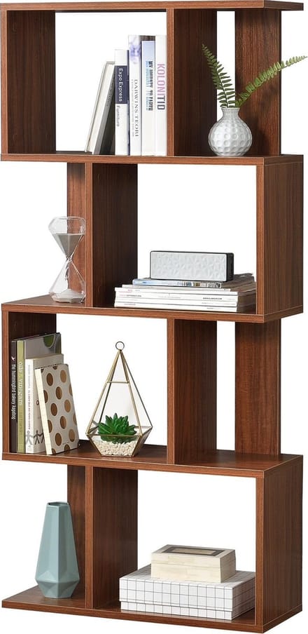 Boekenkast schap Marseille 130x60x24 cm walnootkleurig