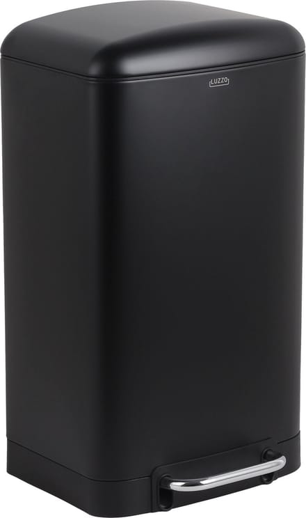 Luzzo® Idaho Pedaalemmer prullenbak 30 liter - Mat Zwart