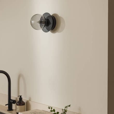 Globen Lighting wandlamp ART DECO, zwart/grijs Ø 16 cm IP44
