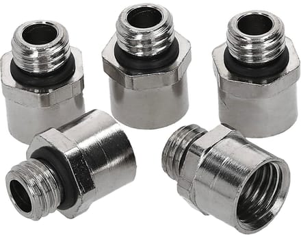 5 stuks Kalitec D5710120 verlengstukken met O-ring M10/M12 messing