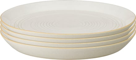 Denby | Impression Cream Spiral Dinerbord Set van 4 - Bord