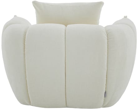 Vente-unique Draaibare fauteuil in getextureerde beige stof GONOLON