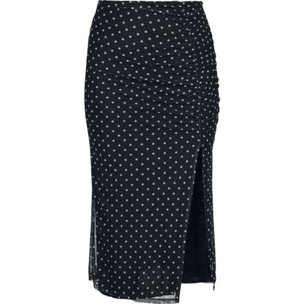 R.E.D. by EMP Midirok - Polka Dot Basic rok - S tot M - voor Vrouwen - zwart