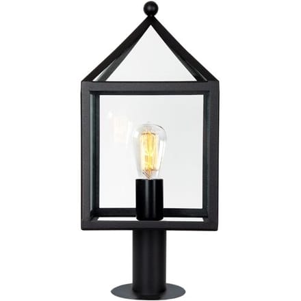 KS Verlichting - Bloemendaal - Sokkel - Tuinlamp - RVS - E27 - Modern - Zwart