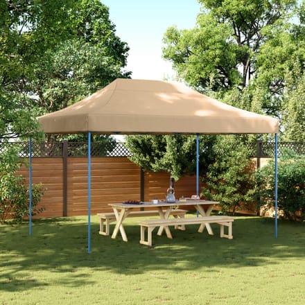 vidaXL - Partytent - inklapbaar - pop-up - 410x279x315 - cm - beige