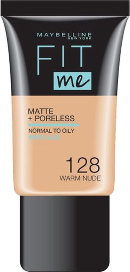 Maybelline Fit Me Matte + Poreless Foundation - 128 Warm Nude - 18 ml