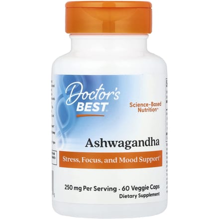 Doctor's Best, Ashwagandha avec Sensoril, 125mg, 60 Gélules Végétales