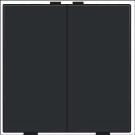 Niko drukknop 2-voudig voor Niko Home Control piano black coated (200-51002)