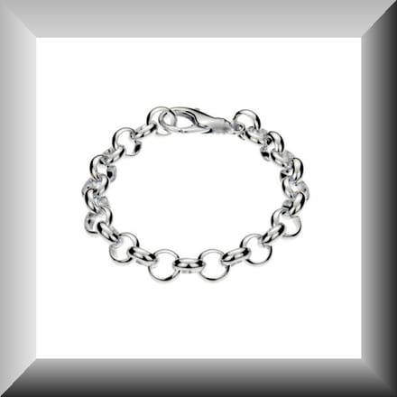 Hetty'S - Stijlvolle - Jasseron armband - 925 zilver - 4 mm breed - 18 cm lang