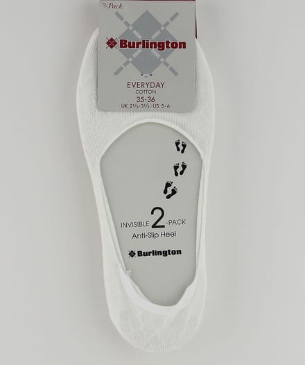 Burlington invisible sneaker sokken maat 35/36 lighting white
