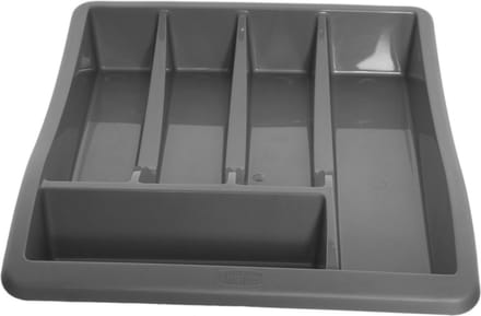 Whitefurze Bestekbak/keuken organizer - 5-vaks - Grijs - 30 x 38 x 6 cm