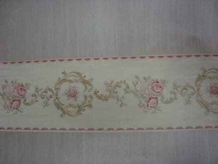 BEHANGRAND ROOSJES BLOEMETJES CREME GROEN ROSE