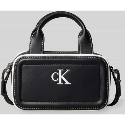 Handtas in handtassenlook met logoprint model 'BAULETTO'