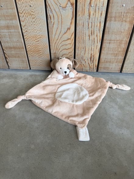 Knuffeldoekje hond 25x25 cm - creme bruin