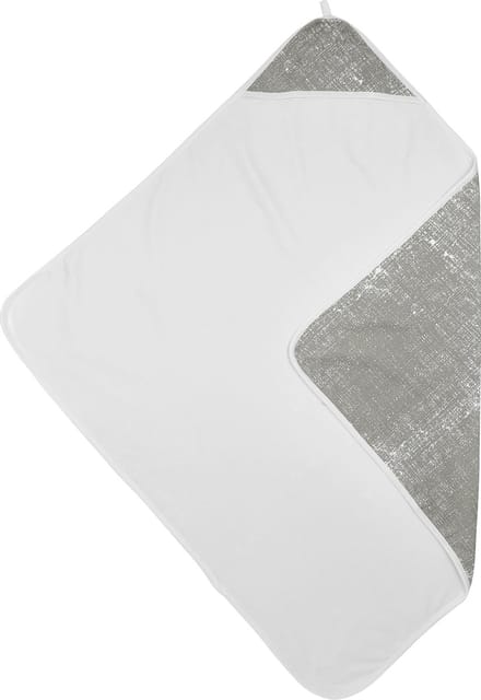 Meyco Baby Fine Lines badcape - light grey - 90x90cm
