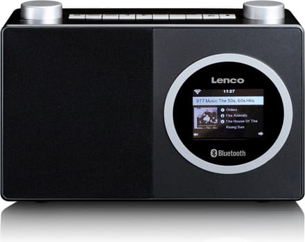 Lenco DIR-70BK - Internet radio with colour display and Bluetooth® - Black - Stereo - Black