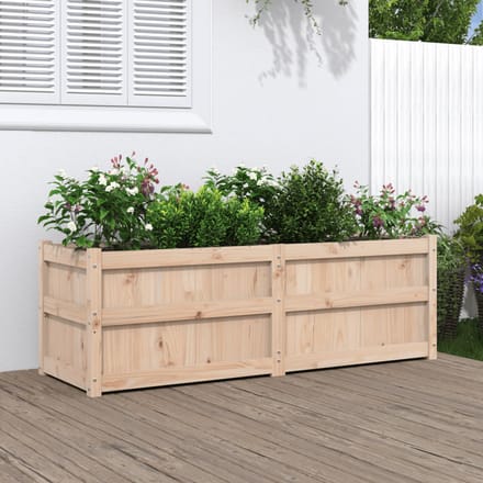 vidaXL - Plantenbak - 150x50x50 - cm - massief - grenenhout