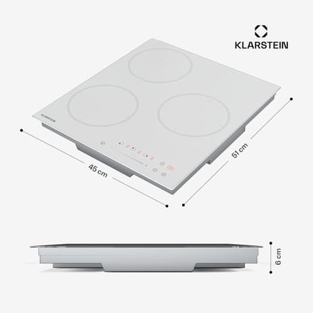 Inbouw Inductiekookplaat 3 Zones (45 cm) met Touch Control, Timer en Boosterfunctie