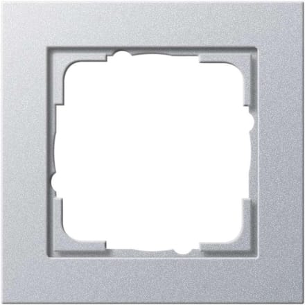 Afdekraam Enkel - Montage Frame - Schakelaar Afdekken - Onbreekbaar Thermoplast - Standaard 55 - Aluminium