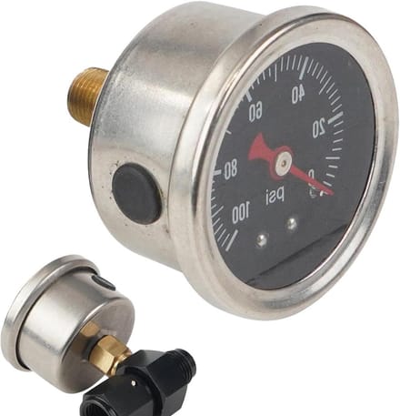 Oliedrukmeter Set - Manometer Oliepomp - Voertuigonderhoud - Nauwkeurige Metingen - 0-100 psi - Zwart