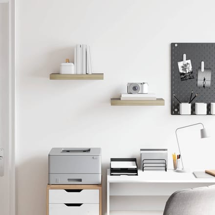 vidaXL - Wandschappen - zwevend - 2 - st - 40x23,5x3,8 - cm - MDF - eikenkleurig